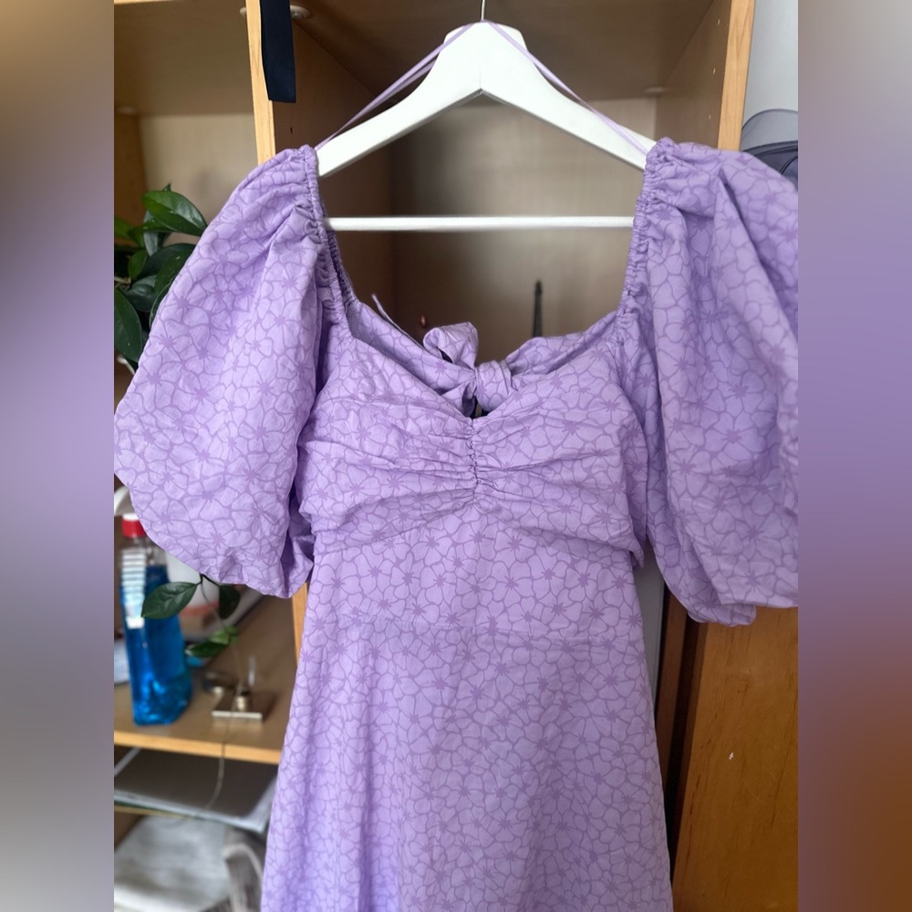 ENGLISH FACTORY PUFF SLEEVE DRESS - Picture 8 of 8